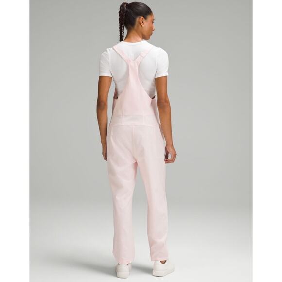 Lululemon WovenAir Pink Strawberry Milkshake Jumpsuit Overalls, Size 8 - Picture 2 of 11